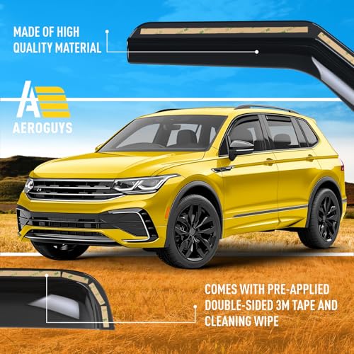Extra Durable Window Deflectors in (For Volkswagen Tiguan 18-24)