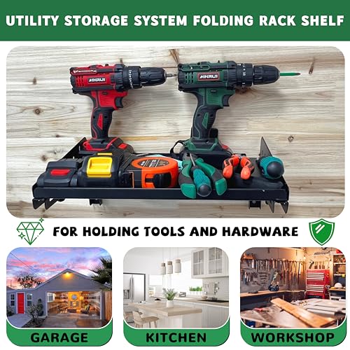 Garage Folding Storage Rack Shelves (200LB Folding Storage Rack Shelves)