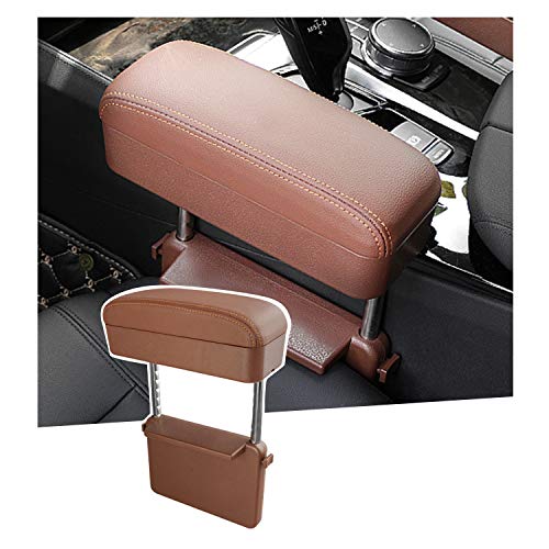 Auto Car Armrest Extender Support Elbow & Forearm Arm Wrist Rest Support Adjustable Height Comfort Pad Universal Fit for Most Car Models Center Console (Brown)