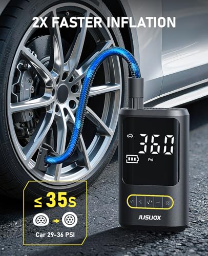 Tire Inflator Portable Air Compressor (Yellow)