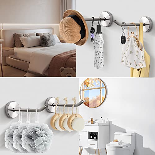 Coat Hooks Wall Mount Hooks for Hanging Hat Hurse Robe (Brushed Nickel / 4 Inch (Wall))