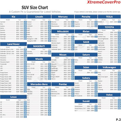All Weather Waterproof car Cover Good for rain Snow uv Protection dust Small SUV Q3 X1 Blazer Encore Trailblazer Nitro Escape CR (SC - (See Size Chart) / GRAY)