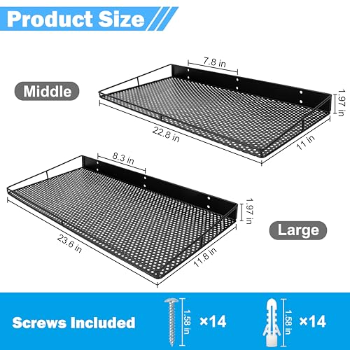 Heavy Duty Wall Shelf (Black)