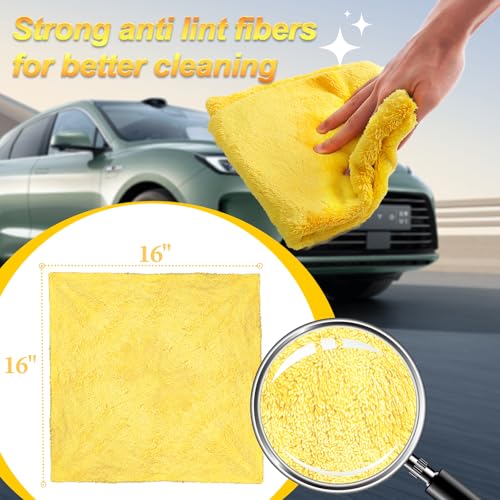 Car Wash Towels 16x16 (Yellow)