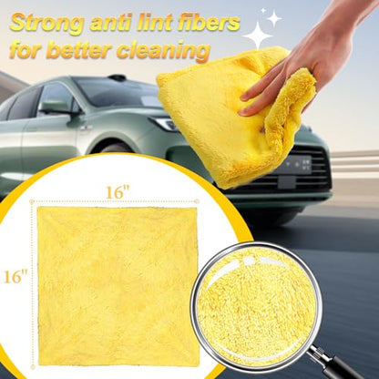 Car Wash Towels 16x16 (Yellow)
