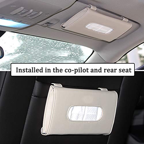 Beige Car Tissue Holder for Sun Visor (Beige)