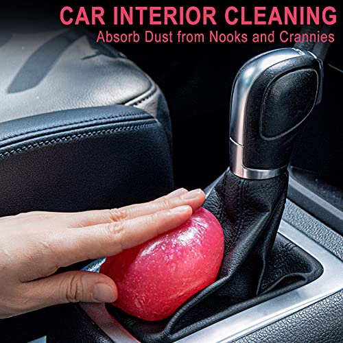 2Pack Cleaning Gel Car Putty Slime for Detailing Putty Detail Tools Car Interior Cleaner Automotive Cleaning Kits Keyboard Cleaner Blue Rose (Blue+Rose Red)