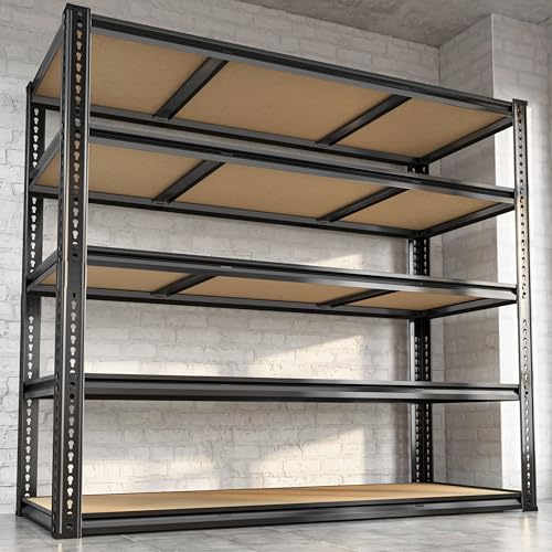 48"W Garage Shelving Heavy Duty (48"W x 72" H x 24" D)