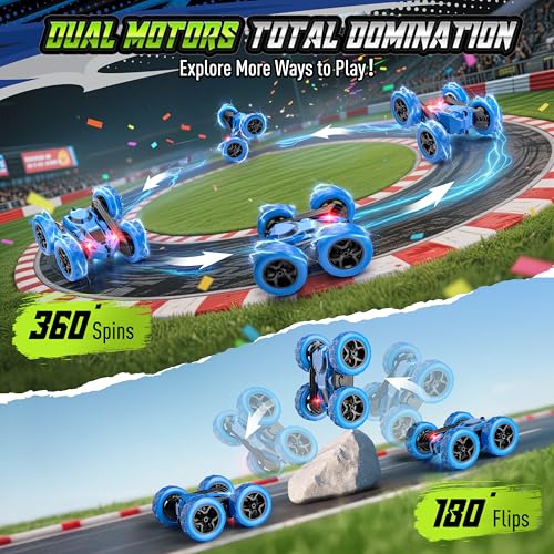 Remote Control Stunt Car for Kids (Blue / Pro (USB-C & Modular Battery))