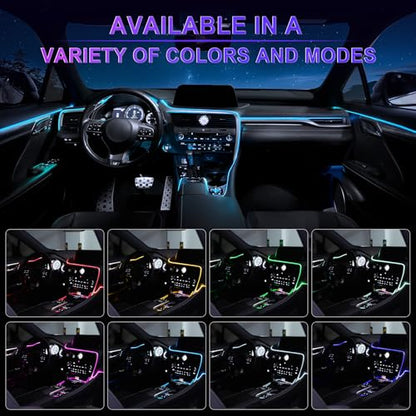 Smart LED Car Lights Interior with USB Port (6 Lights(2 Ctrls))
