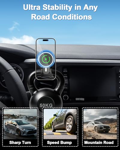 Car Phone Holder for Toyota Tacoma 2016 (Tacoma 2016-2023 / Magsafe+ Wireless Charger)