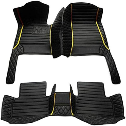 Customization Floor Mats and Cargo Mats are Suitable for 99% of Cars (Black yellow mats / 3D Floor Mats)