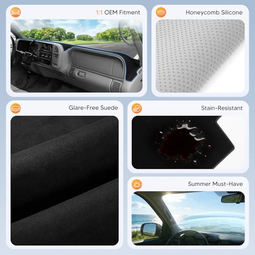 Black Dash Cover for 1997 (2)97-20 Silverado(Black))