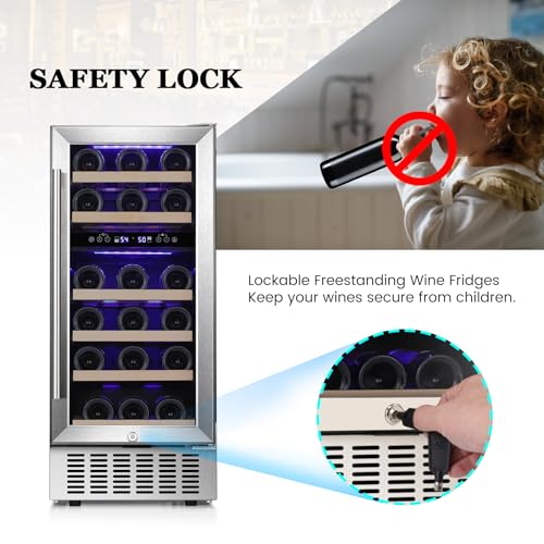 Wine Fridge Dual Zone (Silver)