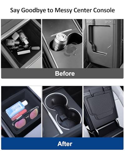 5PCS Center Console Organizer Tray for Tesla 2025 2026 Model 3 Highland Model Y Juniper & Model Y L Accessories (Juniper & Highland (Style 2))