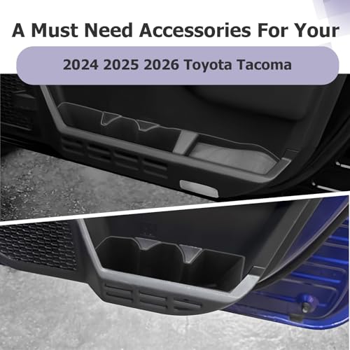 2026 Tacoma Accessories Door Tray Organizer Compatible with Toyota Tacoma Accessories 2024 2025 2026 Door Side Storage Box Organizer Tray Insert Tray TPE Material Black 6PCS