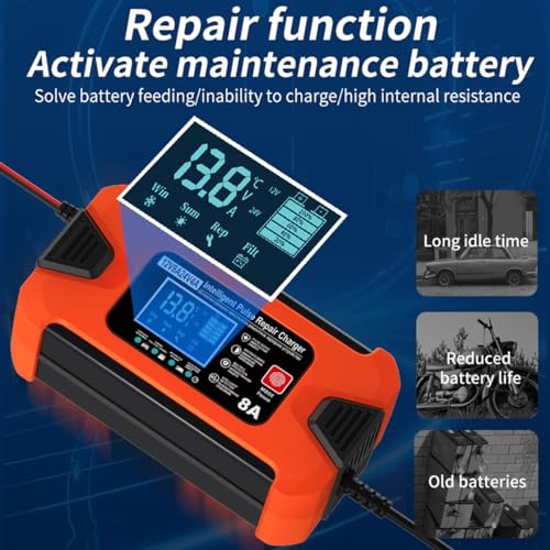 8 Amp Smart Car Battery Charger and Maintainer