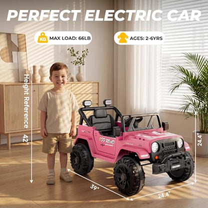 12V Electric Ride On Car (Pink)