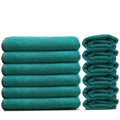 Premium Microfiber Cleaning Cloth 16"x16" (Green)