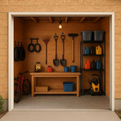 4 Pack Garage Hooks Heavy Duty (4 Pack/Black)