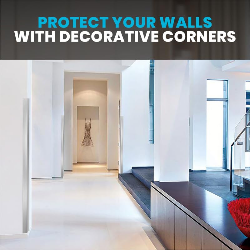 Proflex Wall Corner Protector (1 x 36 In - (6PCS) / Brushed Aluminum)