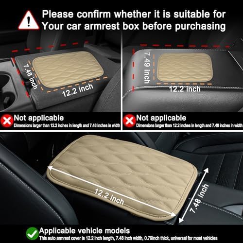 Car Center Console Cover (beige-line)