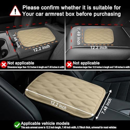 Car Center Console Cover (beige-line)