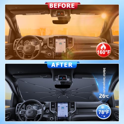 Windshield Sunshade Umbrella for 2019 (for 2019-2026 Dodge Ram)