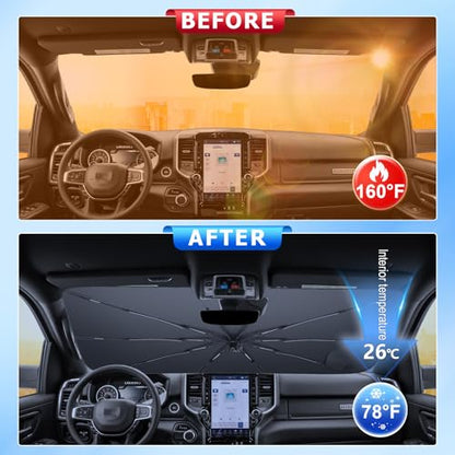 Windshield Sunshade Umbrella for 2019 (for 2019-2026 Dodge Ram)