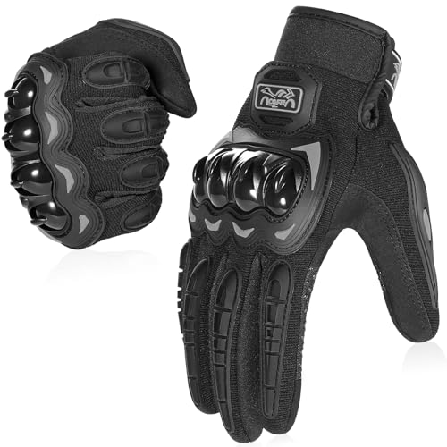 Motorcycle Gloves Breathable (Black / XX-Large)