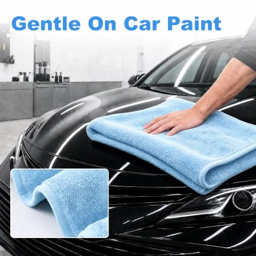 Car Drying Towels (New Car Towels - Blue / 35.4"x23.6" - 2pcs)
