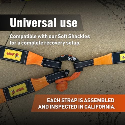 Recovery Tow Strap 3 x 20 ft (Recovery Tow Strap 3″ x 20 ft 22,200 lbs (Orange) / Straps)