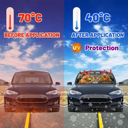 Funny Capybara Car Windshield Sunshade Umbrella Capybaras Sun Shade Umbrella for Car Foldable Windshield Umbrella Block UV Rays Heat Keep Vehicle Cool for Cars SUV 57"x30" (funny capybara1)