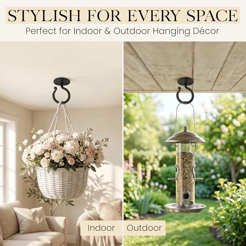 Plant Hangers Outdoor or Indoor Heavy Duty Wall Bracket Hooks (3.1 Inch / Ceiling Hooks)