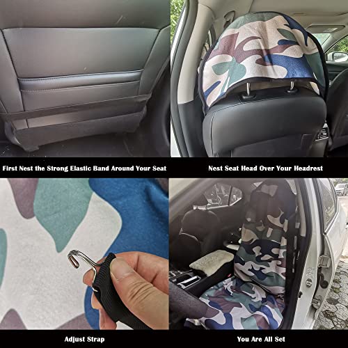 Car Seat Cover Protector Front Seats (1Pcs Front Seat Towel / Camouflage)
