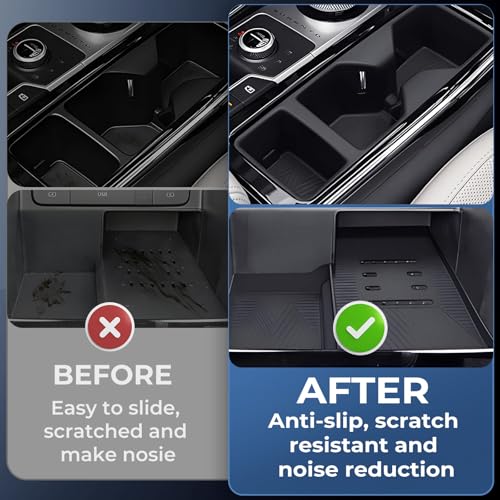 Cup Holder Insert & Wireless Charging Protective Mat for KIA Sorento 2026 2025 2024 2023 2022 2021 (Fits for 2021-2026 Sorento)