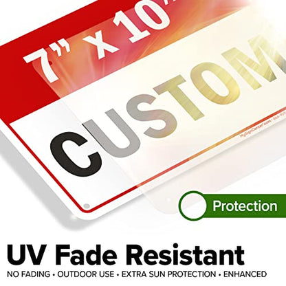 Custom Sign Custom Sign for Business (Header - Horizontal / 7x10 - Aluminum)