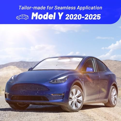 Windshield Sun Shade Custom for Tesla Model Y 2020 (Fit for Tesla Model Y 2020-2025)