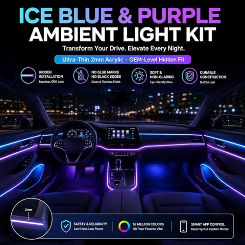 Acrylic Interior Car Ambient Lighting Kits