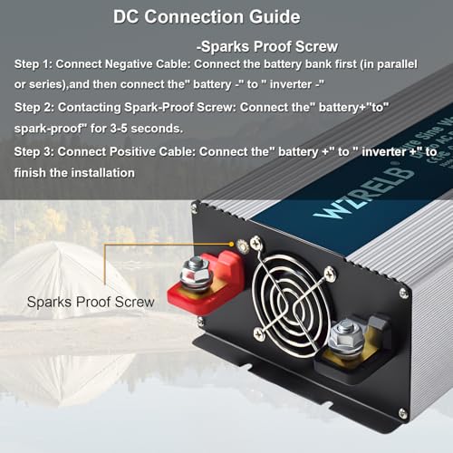 1800W Pure Sine Wave Inverter 36V DC to 110V 120V AC