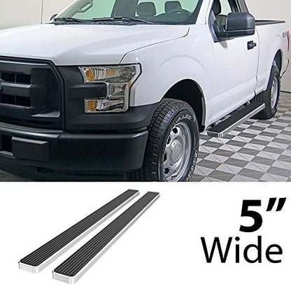 Running Boards 5 inches Compatible with Ford F150 2015 (Silver / 5 Inches)