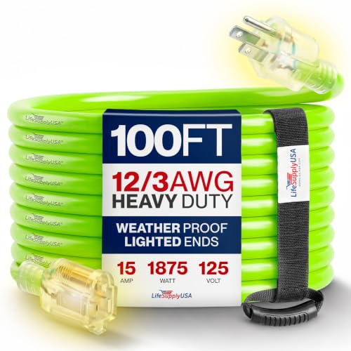 100ft Outdoor (100 FT / 12AWG / Neon Green)