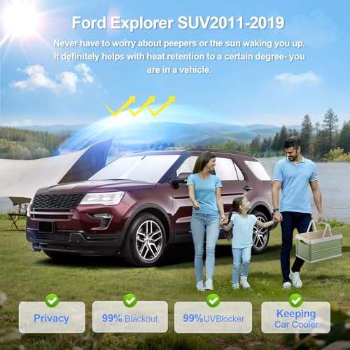 8pcs Car Window Shades for Ford Explorer SUV 2011 (for Ford Explorer SUV2011-2019)