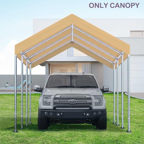 12'x20' Carport Canopy Replacement Cover Beige (Beige / 12'x20')