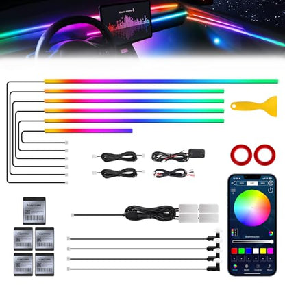 Dreamcolor Acrylic Interior Car LED Strip Light with Wireless APP (Dreamcolor 14 in 1)