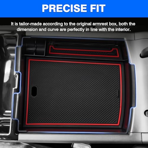Center Console Organizer for 2025 Tucson Limited Accessories Armrest Storage Box Secondary Insert Tray with 2 Color Mats (2025 Hyundai Tucson)