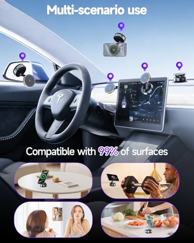 for Magsafe Car Mount Charger 15W Fast Charging Wireless Car Charger Holder