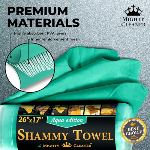 Premium Shammy Cloth for Car Drying (Purple, Blue, Mint)
