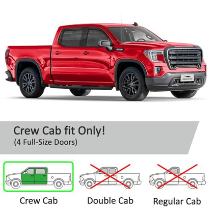 in Channel Extra Durable Rain Guards for Trucks GMC Sierra 1500 2019 (For Sierra 1500 19-26)