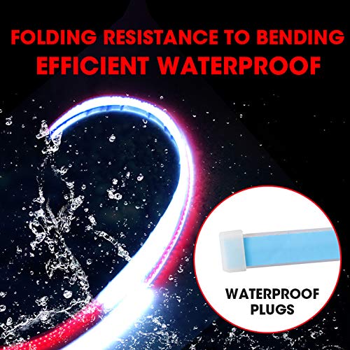 2 pcs Car Interior Door Welcome Light LED Safety Warning Strobe Signal Lamp Strip 120cm Waterproof 12V Auto Decorative Ambient Lights